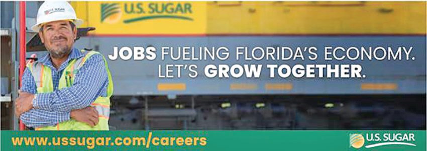 CLEWISTON — One of the billboards from U.S. Sugar’s pro-farming public education campaign, located near Clewiston on U.S. 27.